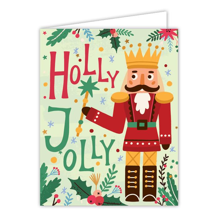 Holly Jolly Nutcracker Greeting Card