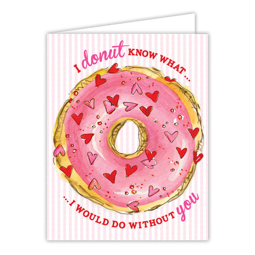 Single Valentine Donut Greeting Card