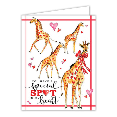 Valentine’s Giraffe Greeting Card