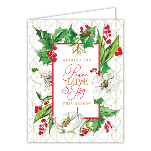 Wishing You Peace Love & Joy This Season Greeting Card