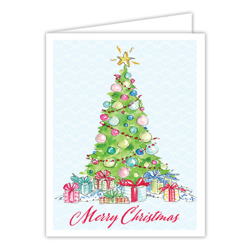 Festive Holiday Tree with Presents Greeting Card