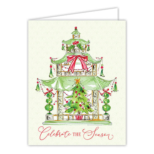 Celebrate The Season Holiday Pagoda Greeting Card