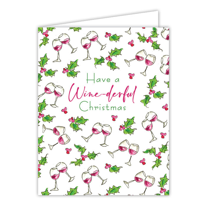 Have A Wine-derful Christmas Greeting Card