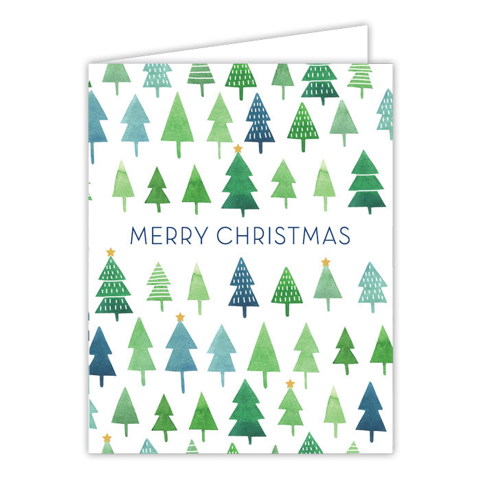 Merry Christmas Trees Assortment Greeting Card