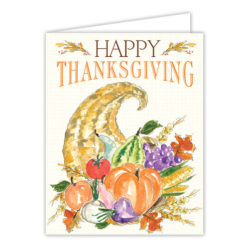 Thanksgiving Cornucopia Greeting Card
