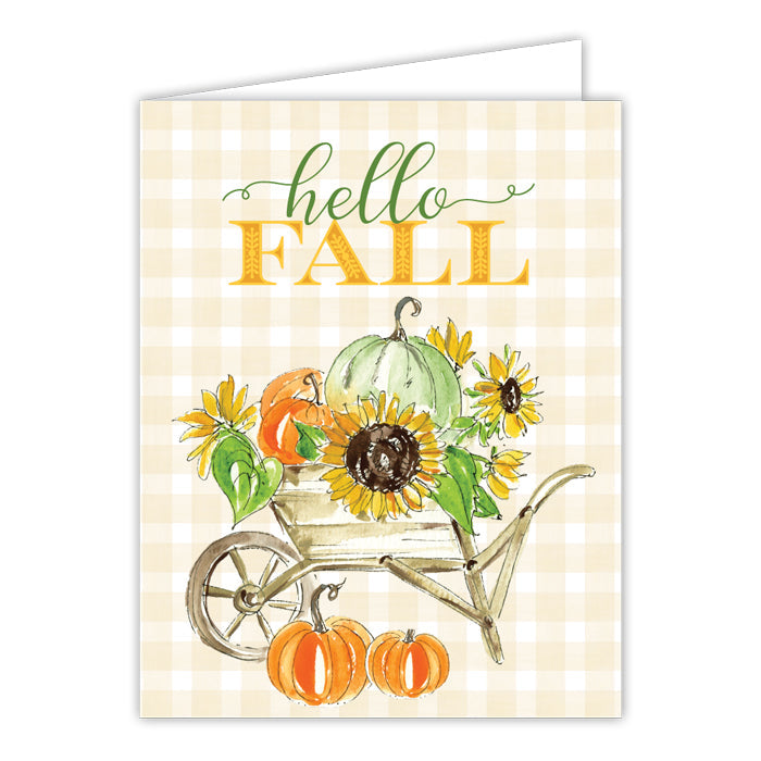 Hello Fall Wagon Greeting Card