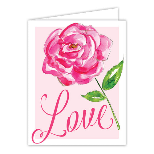 Pink Rose Love Greeting Card