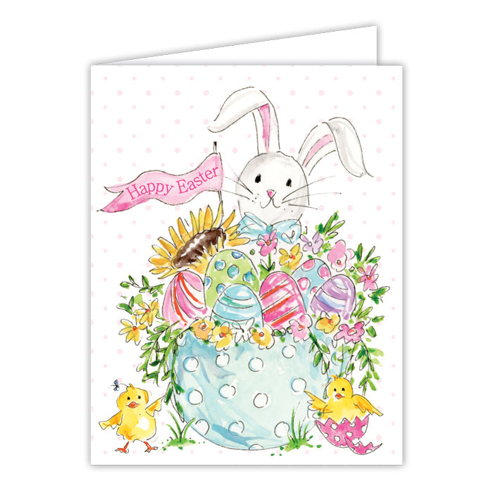 Easter Bunny in Egg Greeting Card