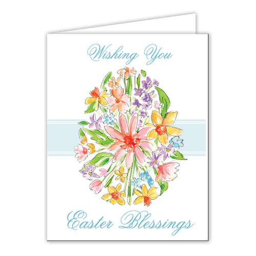 Floral Easter Egg Greeting Card