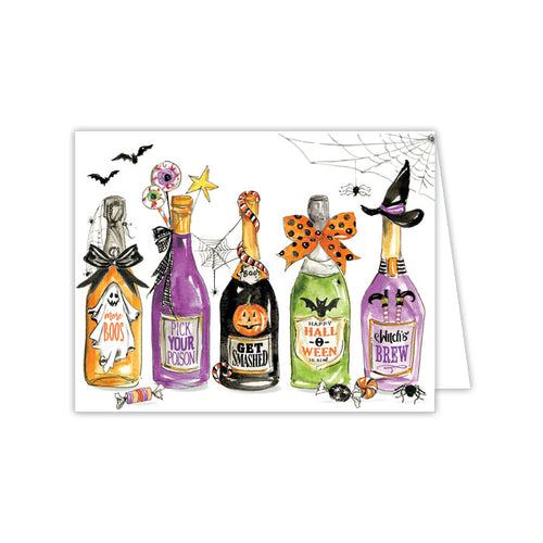 Halloween Bottles Greeting Card