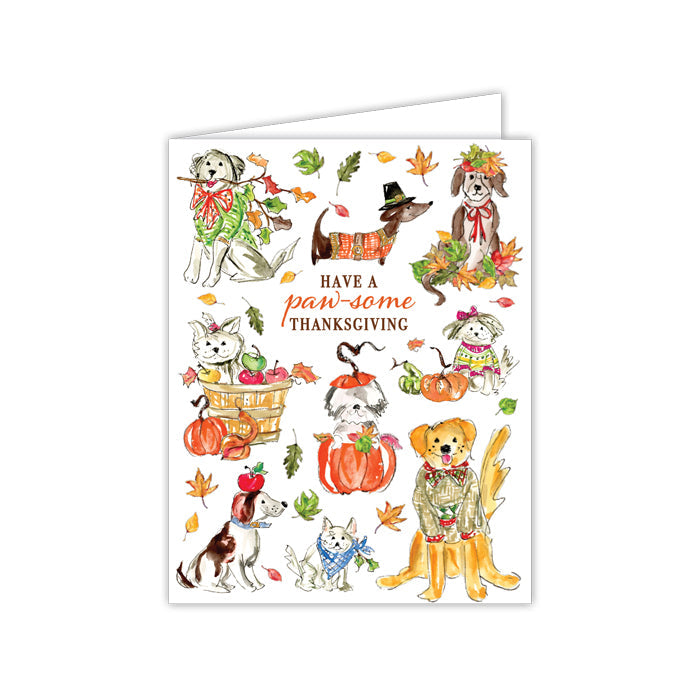 Thanksgiving Dogs Greeting Card