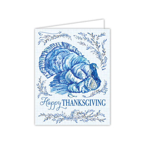 Blue Turkey Greeting Card