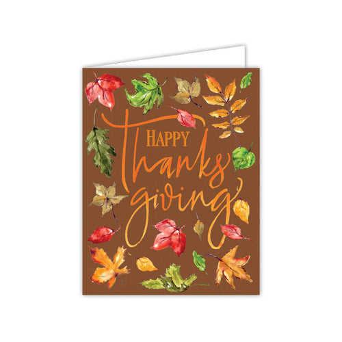 Watercolor Happy Thanksgiving Greeting Card