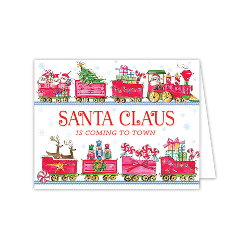 Santa Train Greeting Card
