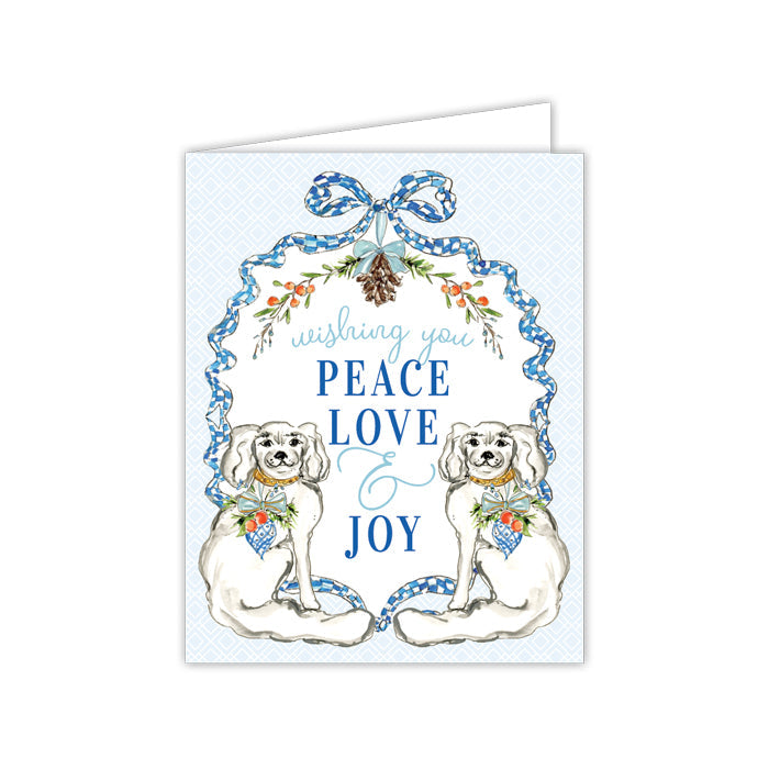 Christmas Citrus Staffordshire Dog Greeting Card