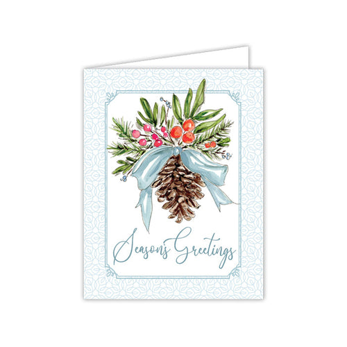 Christmas Citrus Pinecone Greeting Card