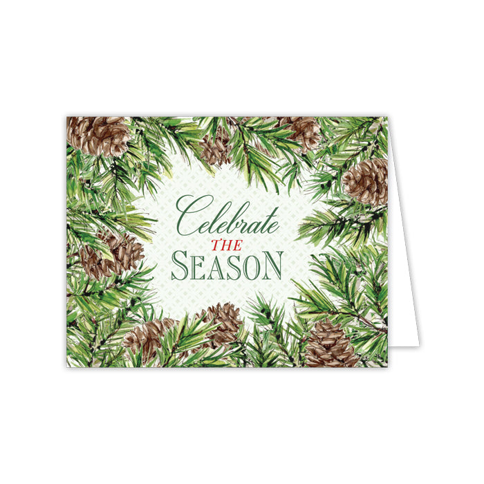 Celebrate the Season Pinecone Greeting Card