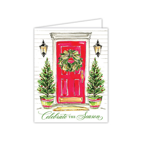 Celebrate the Season Christmas Door Greeting Card