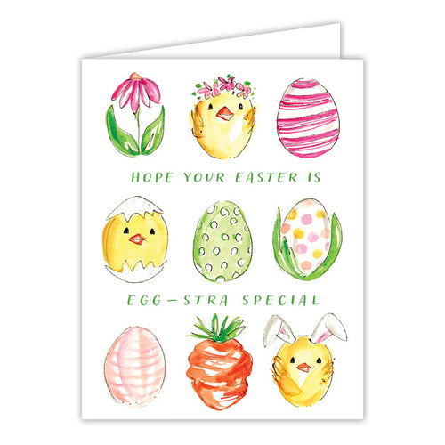 Easter Chicks & Eggs Greeting Card