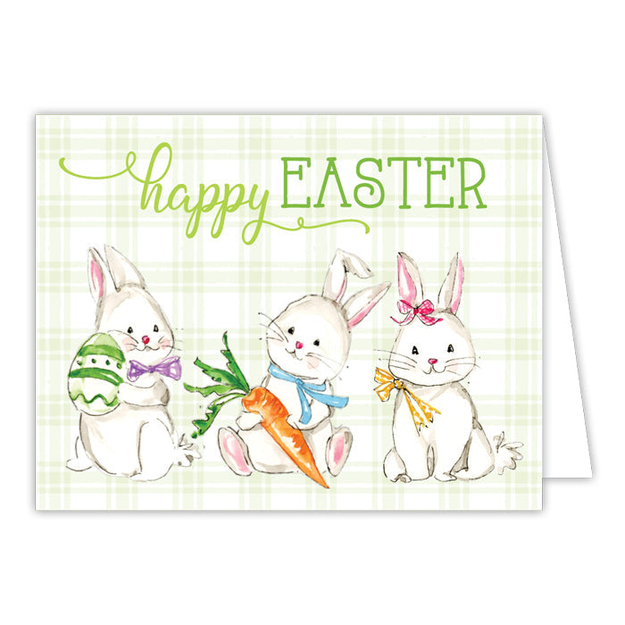 Happy Easter Bunnies Greeting Card