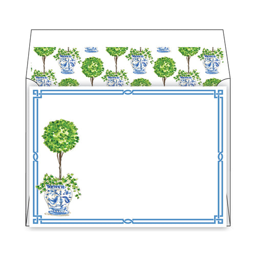 Ivy Topiary Flat Note Stationery