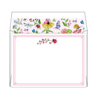 Handpainted Ladybug Flat Note Stationery