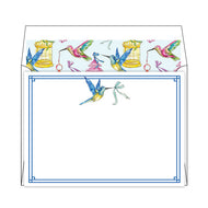 Handpainted Hummingbird Flat Note Stationery