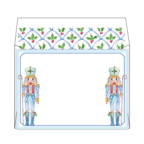 Chinoiserie Nutcrackers Flat Note Stationery