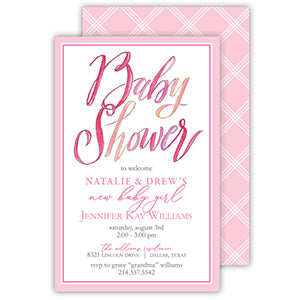 Grandma baby shower fashion invitations