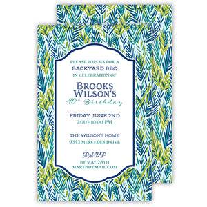 Blue and Green Meadow Large Flat Invitation