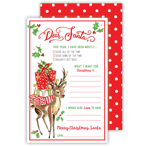 Dear Santa Baby Reindeer Letter to Santa