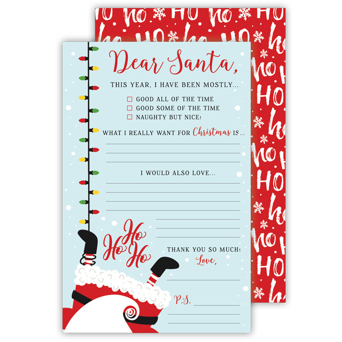 Ho Ho Ho Santa's Feet Letter to Santa