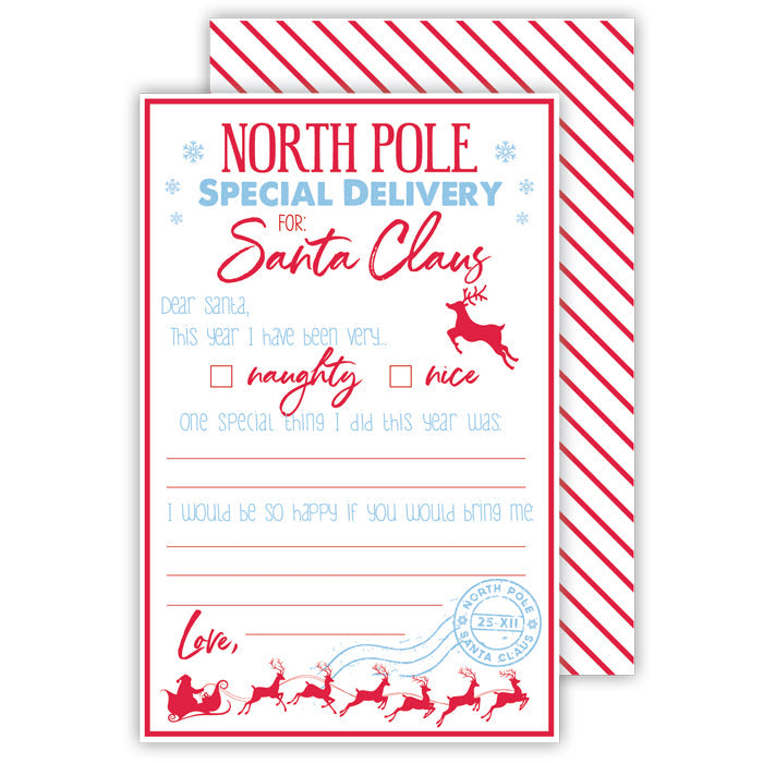 North Pole Special Delivery Letter to Santa