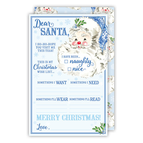 Blue & White Santa Letter to Santa