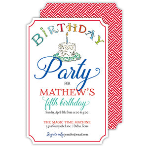 Celebration Cake Party Invitation Personalized Party Invites