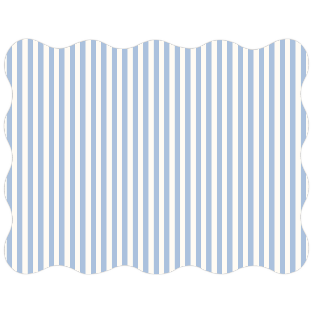 Caitlin Wilson French Blue Noelle Stripe Posh Die-Cut Placemat