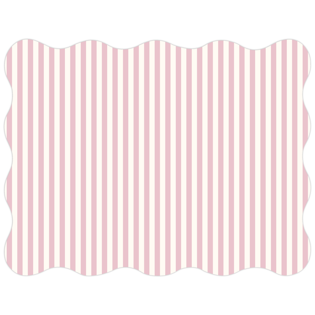 Caitlin Wilson Blush Noelle Stripe Posh Die-Cut Placemat