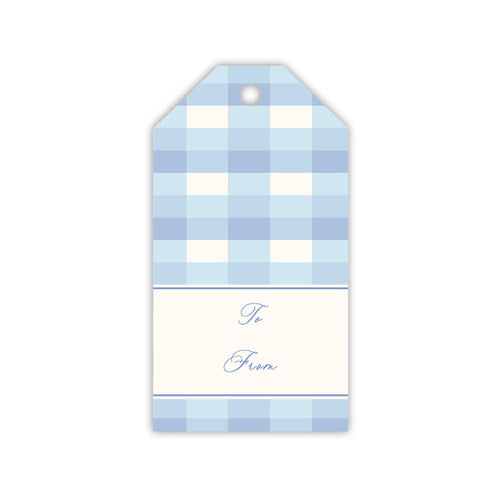 Caitlin Wilson French Blue Plaid Gift Tags