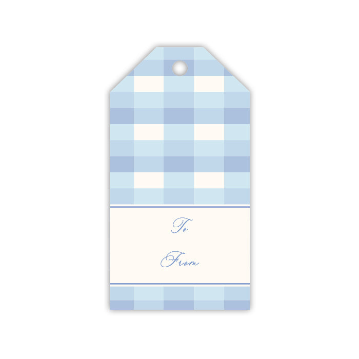 Caitlin Wilson French Blue Plaid Gift Tags