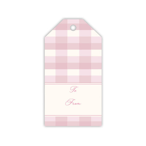 Caitlin Wilson Blush Plaid Gift Tags