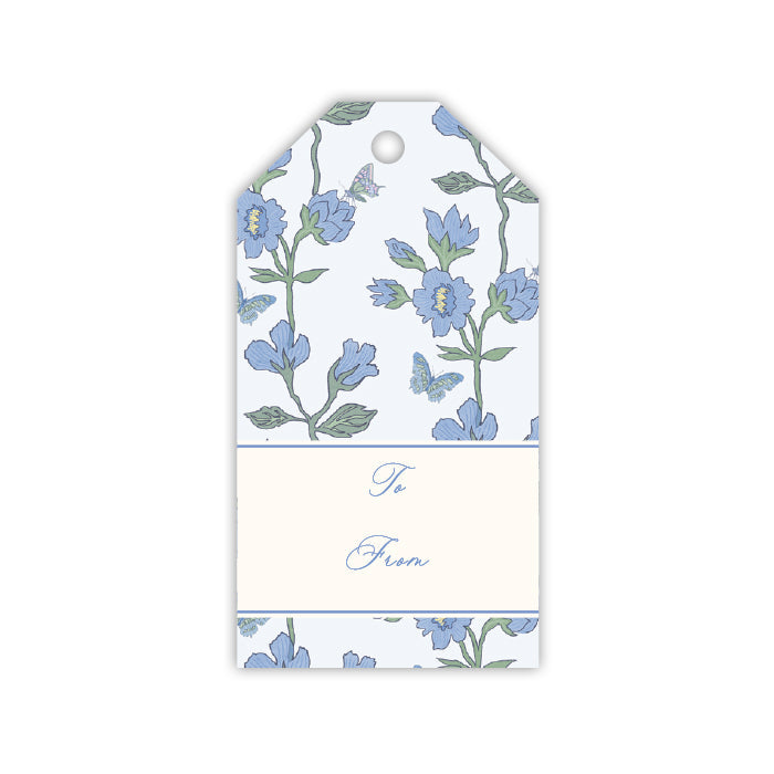 Caitlin Wilson French Blue Floral Vine Gift Tags
