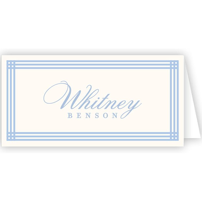 Caitlin Wilson French Blue Stripe Place Card