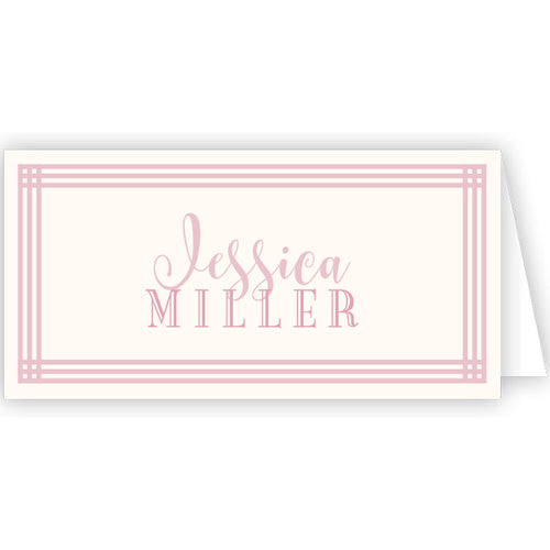 Caitlin Wilson Blush Stripe Place Card