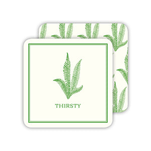 Fern Thirsty Modern Vintage Paper Coasters - Thumbnail 2