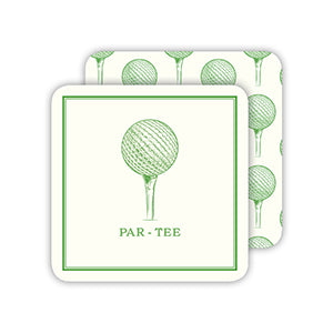 Part-Tee Golf Ball and Tee Paper Coasters