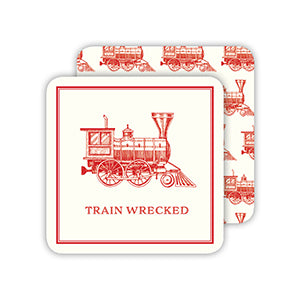 Train Wrecked Paper Coasters