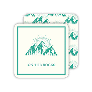 On The Rocks Mountains Paper Coasters