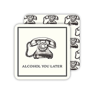 Alcohol You Later Paper Coasters - Thumbnail 2