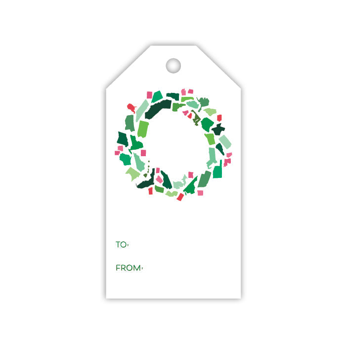 Honey+Hank 50 States Wreaths Gift Tags