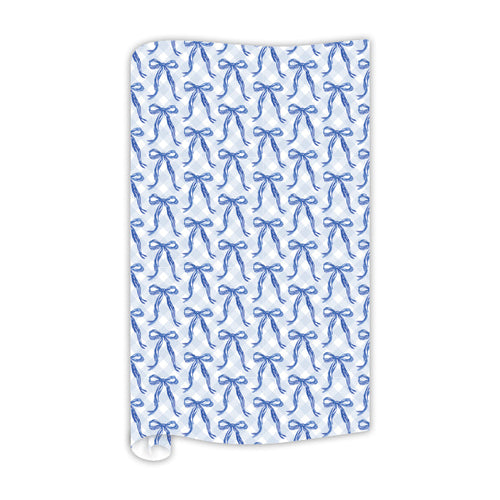 Tom Tom Handpainted Blue Bow Pattern Wrapping Paper